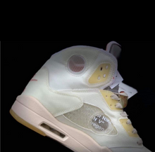 Load image into Gallery viewer, Jordan 5 Off-White Sail Red Silver