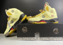 Load image into Gallery viewer, Air Jordan 5 Sail Fire Red Off-White
