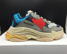 Load image into Gallery viewer, Balenciaga Triple S Grey Red Blue