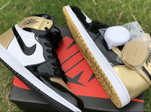 Load image into Gallery viewer, Jordan 1 Retro Hight NRG Patent Gold Toe
