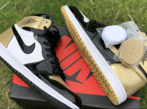 Jordan 1 Retro Hight NRG Patent Gold Toe