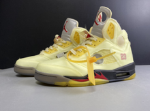 Load image into Gallery viewer, Air Jordan 5 Sail Fire Red Off-White
