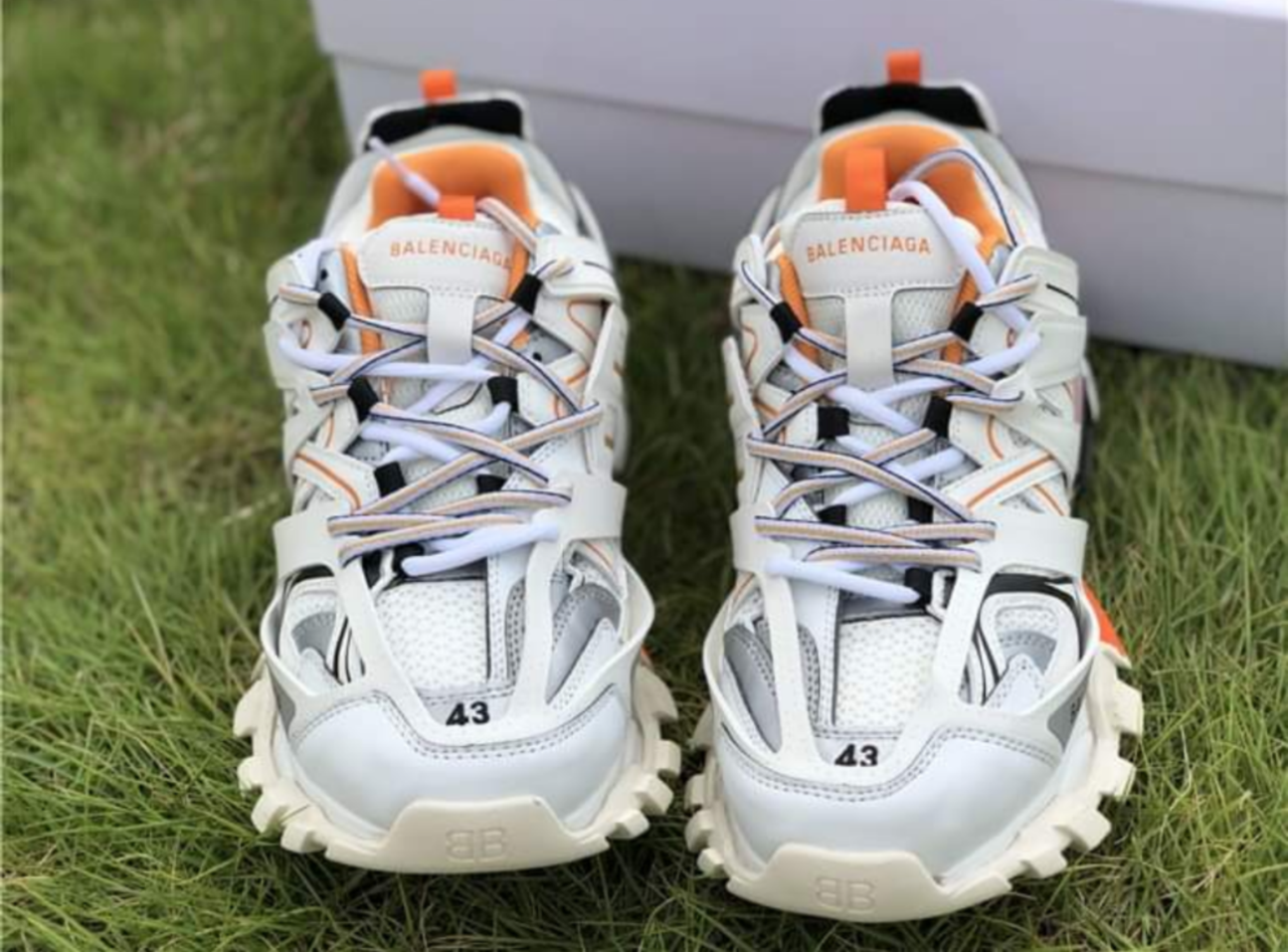 Balenciaga Track Trainers White Orange – Blezari Kicks Balenciaga Track Trainers White Orange – Blezari Kicks
