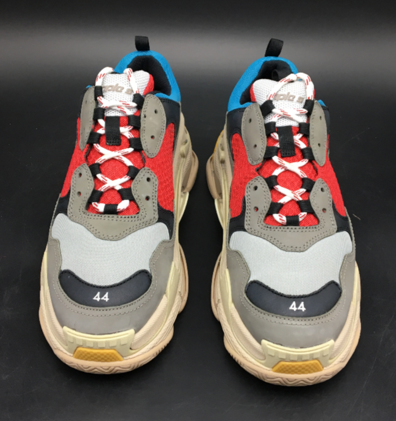 Balenciaga Triple S Grey Red Blue – Blezari Kicks