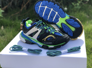 Balenciaga Track Trainers Green White Blue