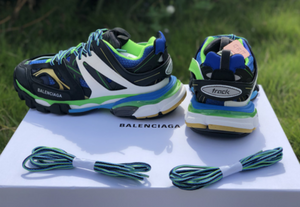 Balenciaga Track Trainers Green White Blue