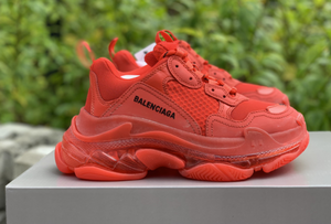 Balenciaga Red Triple S Clear Sole